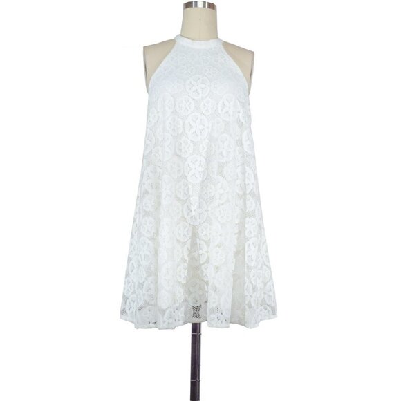 Lilly Pultizer Quinn Lace Halter Swing Dress White XS preppy boho coastal beach - Picture 2 of 11